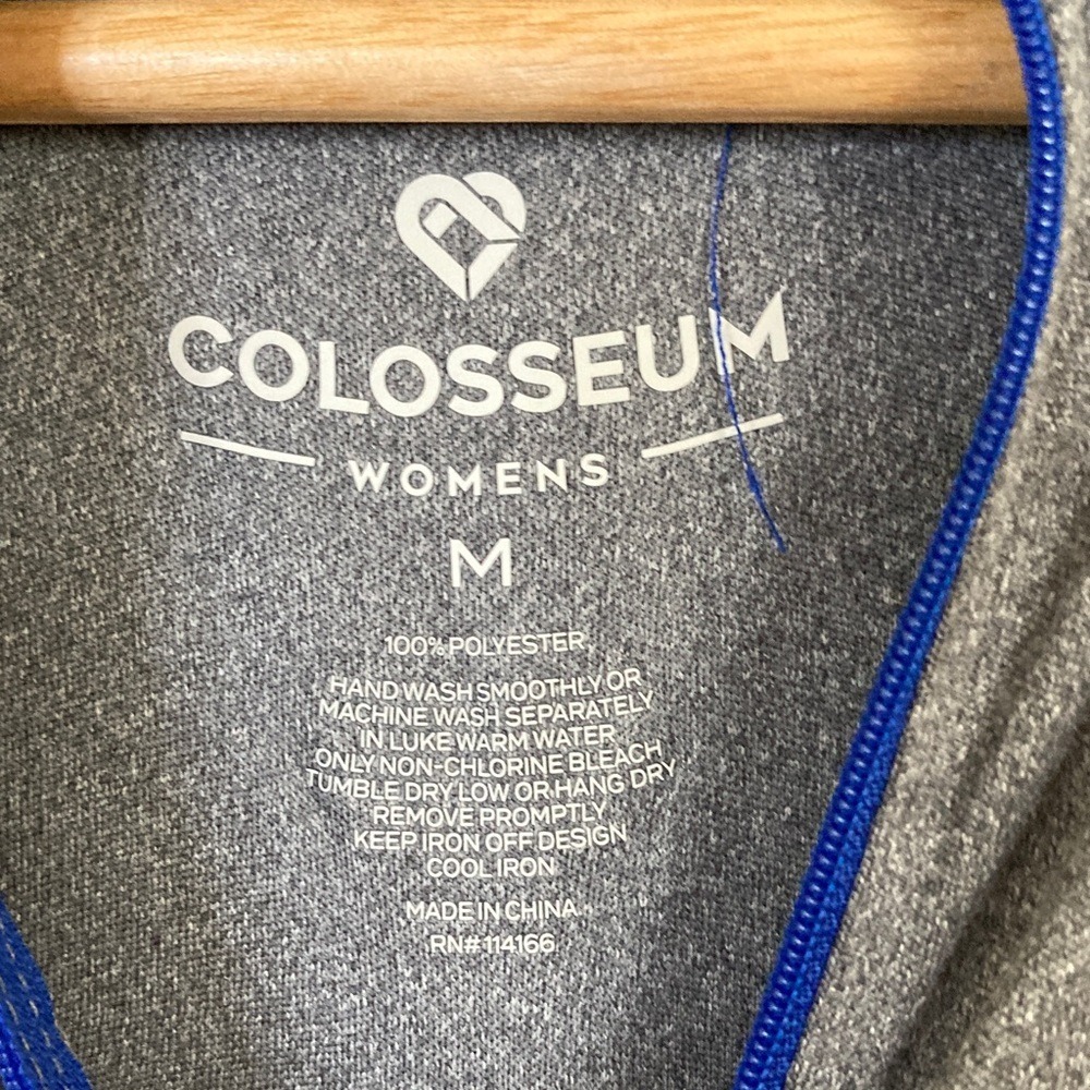 Colosseum Womens Heather Gray Kansas Jayhawks‎ Morningside Sleeve 1/4 Zip Size M - Picture 2 of 8
